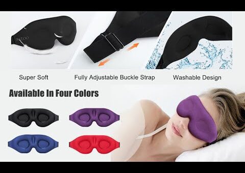 MZOO SLEEP EYE MASK FOR MEN WOMEN, 3D CONTOURED CUP SLEEPING MASK & BLINDFOLD, NIGHT SLEEP MASK