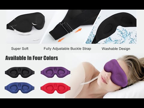 MZOO SLEEP EYE MASK FOR MEN WOMEN, 3D CONTOURED CUP SLEEPING MASK & BLINDFOLD, NIGHT SLEEP MASK