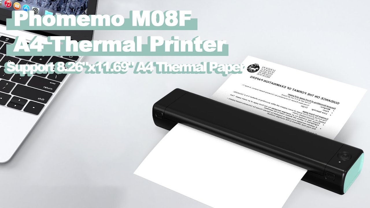 Phomemo M08F A4(8.26"x11.69") Thermal Printer Compatible with Android/iOS/Laptop